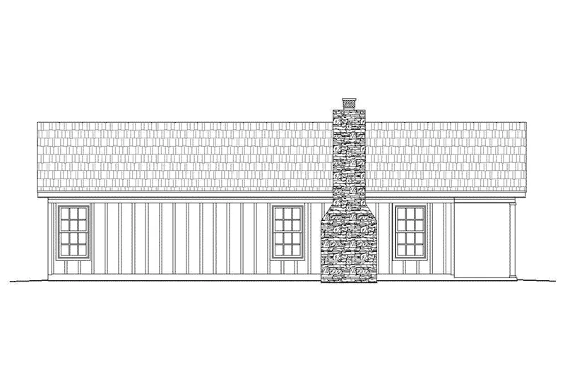 Ranch House Plan Left Elevation - Harmony Bluff Rustic Cabin 141D-0077 - Search House Plans and More