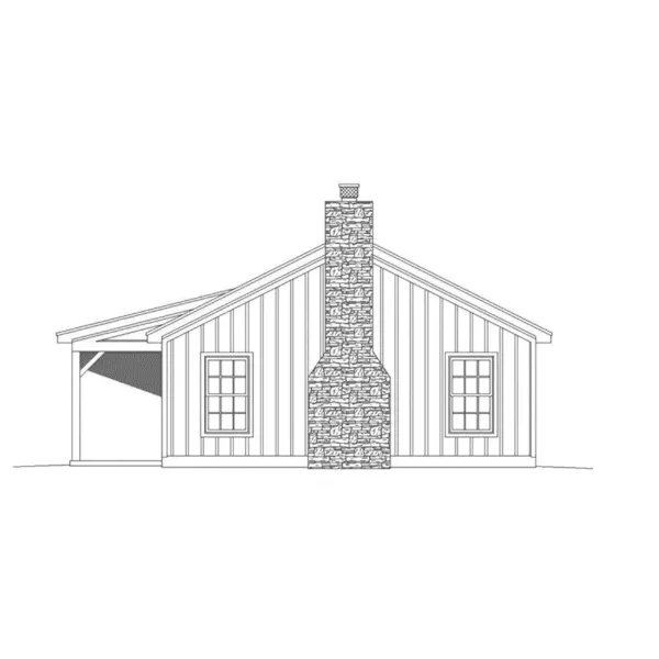 Acadian House Plan Right Elevation - Jordan Ridge Country Cabin 141D-0078 - Shop House Plans and More