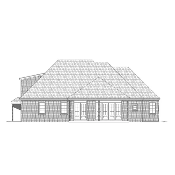 Country House Plan Rear Elevation - Lenhart Ranch Home 141D-0079 - Shop House Plans and More