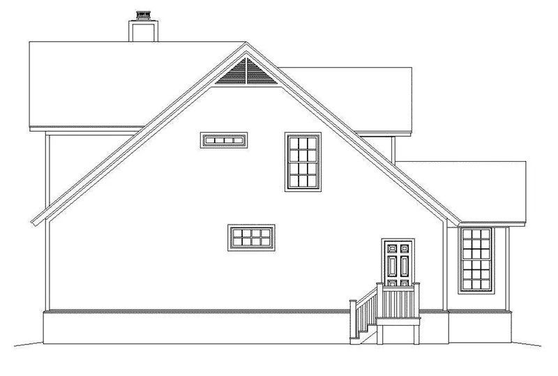 Craftsman House Plan Left Elevation - 141D-0084 - Shop House Plans and More