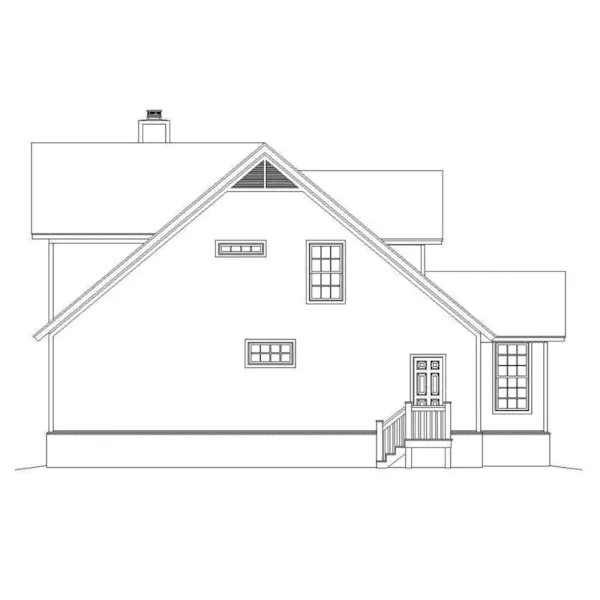 Farmhouse Plan Left Elevation - River Edge Craftsman Home 141D-0084 - Shop House Plans and More