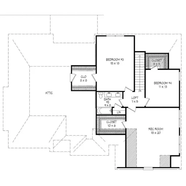 European House Plan Second Floor - Vanderport European Home 141D-0087 - Shop House Plans and More