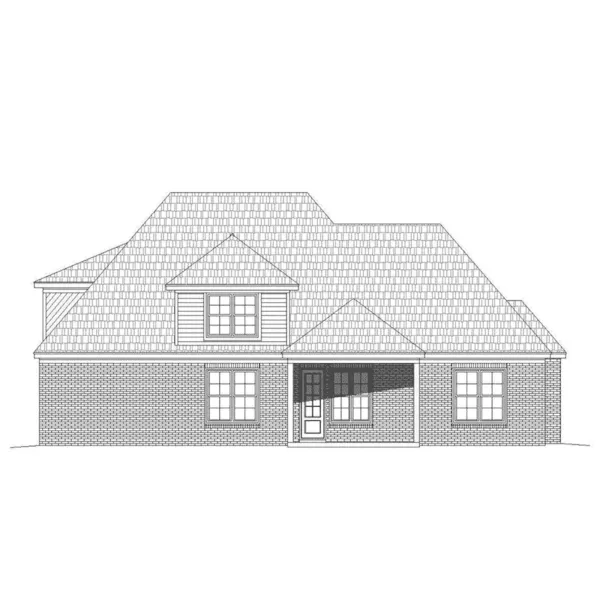 European House Plan Rear Elevation - Vanderport European Home 141D-0087 - Shop House Plans and More