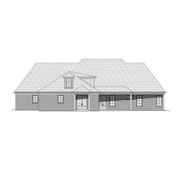 Luxury House Plan Rear Elevation - Westmeyer Luxury Home 141D-0090 - Shop House Plans and More