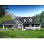 Farmhouse Plan Front of Home - Bigelow Lane Craftsman Home 141D-0091 - Shop House Plans and More