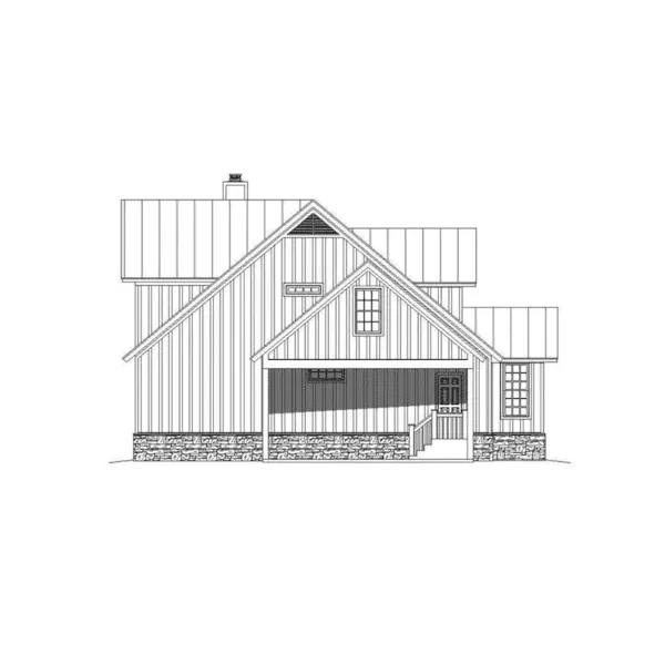 Farmhouse Plan Left Elevation - Bigelow Lane Craftsman Home 141D-0091 - Shop House Plans and More