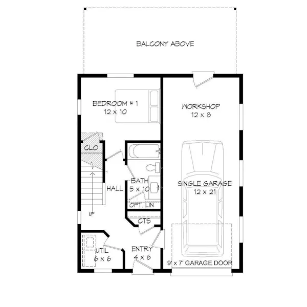 Modern House Plan First Floor - Corrine Modern Home 141D-0094 - Shop House Plans and More