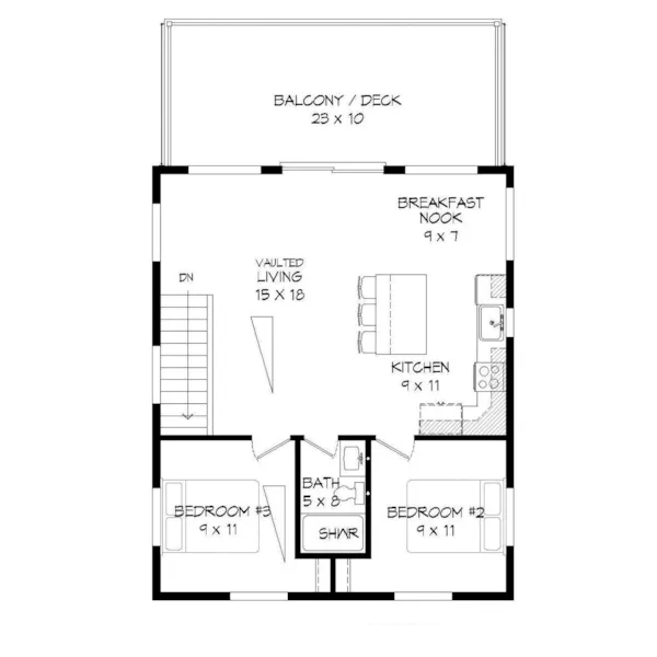 Modern House Plan Second Floor - Corrine Modern Home 141D-0094 - Shop House Plans and More