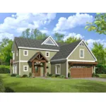 Country House Plan Front of Home - Derby Bend Craftsman Home 141D-0095 - Shop House Plans and More