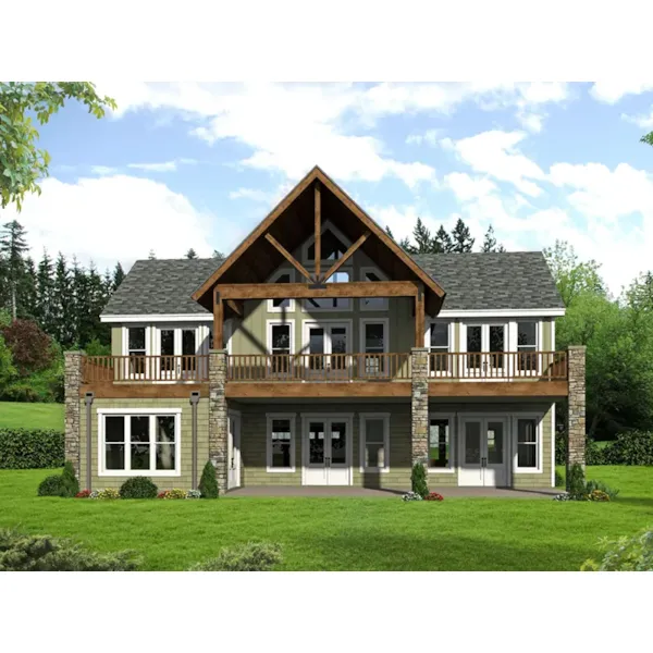 Country House Plan Rear Photo 01 - Derby Bend Craftsman Home 141D-0095 - Shop House Plans and More