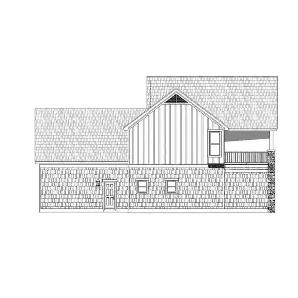 Country House Plan Right Elevation - Derby Bend Craftsman Home 141D-0095 - Shop House Plans and More