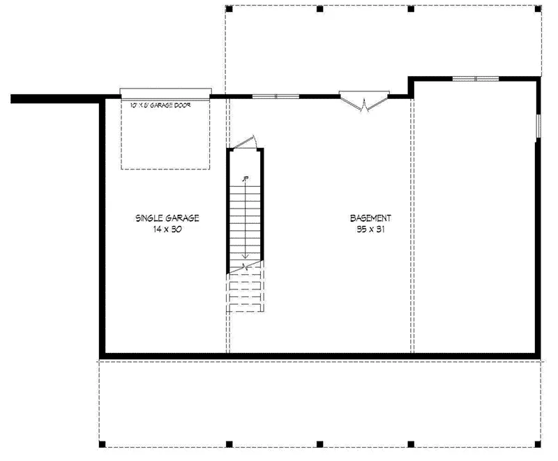 Tudor House Plan Basement Floor - 141D-0099 - Shop House Plans and More
