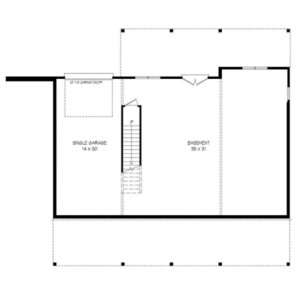 Greek Revival House Plan Basement Floor - 141D-0099 - Shop House Plans and More