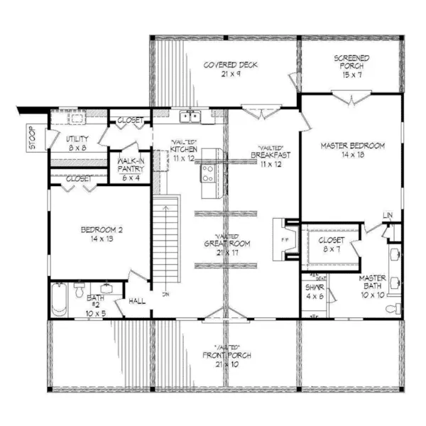 Greek Revival House Plan First Floor - 141D-0099 - Shop House Plans and More