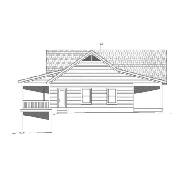 Greek Revival House Plan Left Elevation - 141D-0099 - Shop House Plans and More