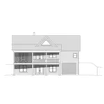 Greek Revival House Plan Rear Elevation - 141D-0099 - Shop House Plans and More