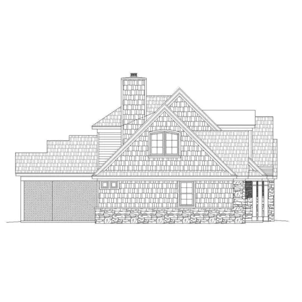 Craftsman House Plan Left Elevation - Cameron Crossing Country Home 141D-0101 - Search House Plans and More