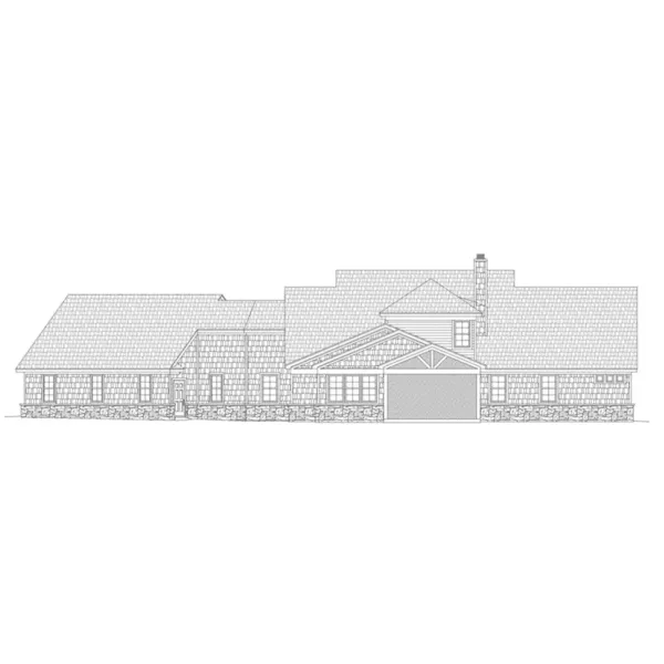 Craftsman House Plan Rear Elevation - Cameron Crossing Country Home 141D-0101 - Search House Plans and More