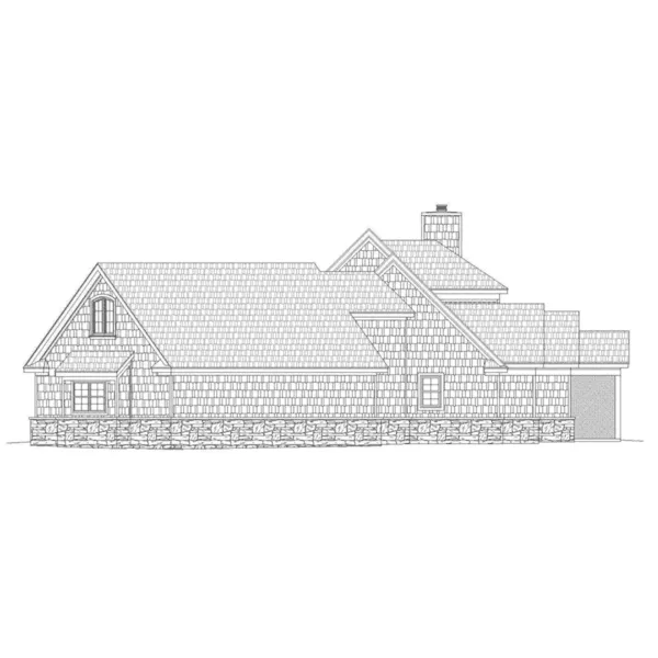 Craftsman House Plan Right Elevation - Cameron Crossing Country Home 141D-0101 - Search House Plans and More