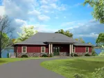 Modern House Plan Front of Home - 141D-0102 - Shop House Plans and More