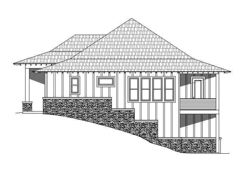 Modern House Plan Right Elevation - 141D-0102 - Shop House Plans and More