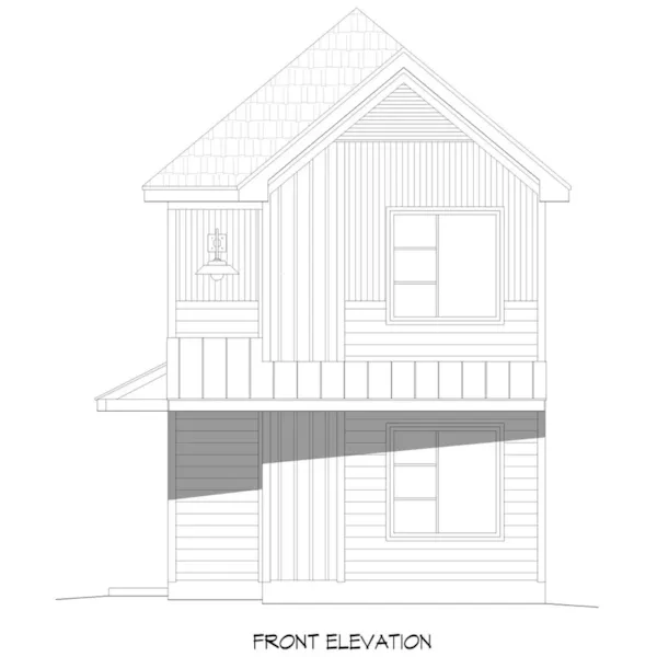 Traditional House Plan Front of Home - Wyncote Narrow Lot Home 141D-0105 - Shop House Plans and More