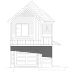 Traditional House Plan Rear Elevation - Wyncote Narrow Lot Home 141D-0105 - Shop House Plans and More