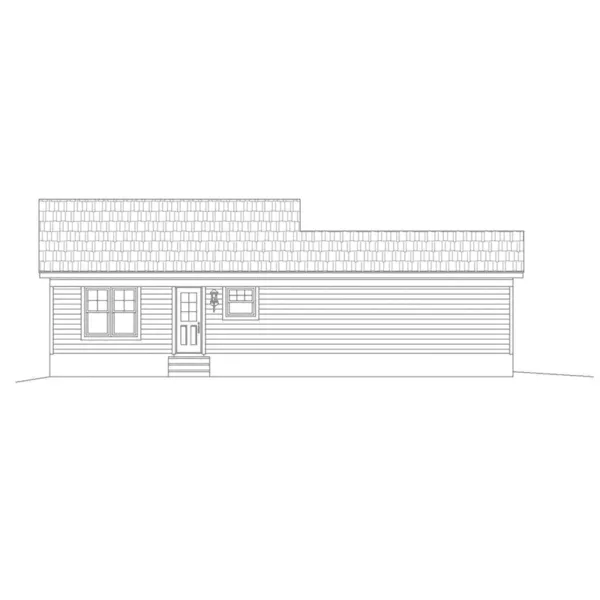 Country House Plan Rear Elevation - Waynesboro Small Cabin 141D-0106 - Shop House Plans and More