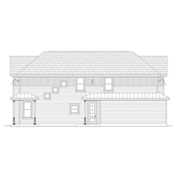 Contemporary House Plan Right Elevation - Melana Narrow Lot Home 141D-0112 - Shop House Plans and More