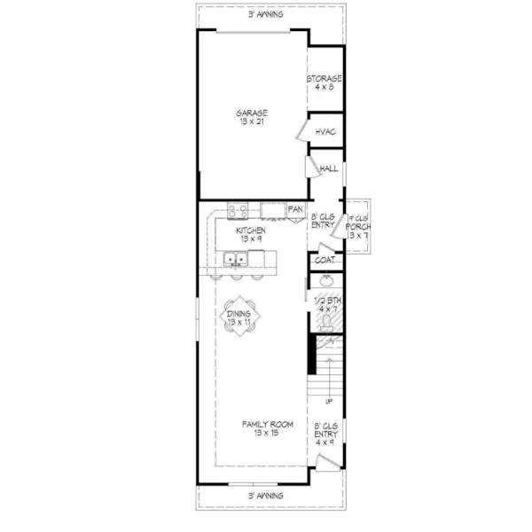 Contemporary House Plan First Floor - Katalin Modern Home 141D-0114 - Shop House Plans and More