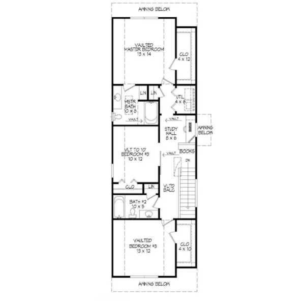 Contemporary House Plan Second Floor - Katalin Modern Home 141D-0114 - Shop House Plans and More