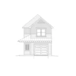 Contemporary House Plan Front Photo 01 - Heber Narrow Lot Home 141D-0115 - Shop House Plans and More