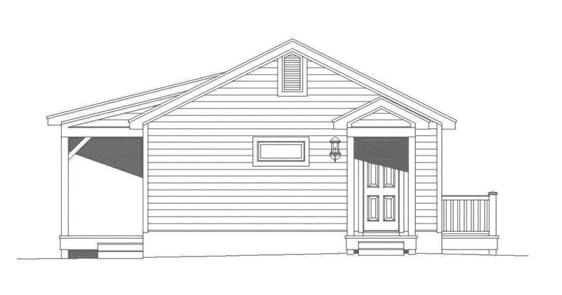 Rustic House Plan Rear Elevation - 141D-0116 - Shop House Plans and More