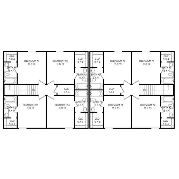 Colonial House Plan Second Floor - Clearfield Country Home 141D-0118 - Shop House Plans and More