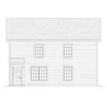 Early American House Plan Rear Elevation - Bissel Country Home 141D-0120 - Shop House Plans and More