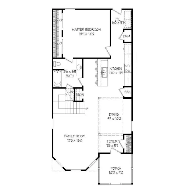 Arts & Crafts House Plan First Floor - Arcadia Mill Country Home 141D-0122 - Shop House Plans and More