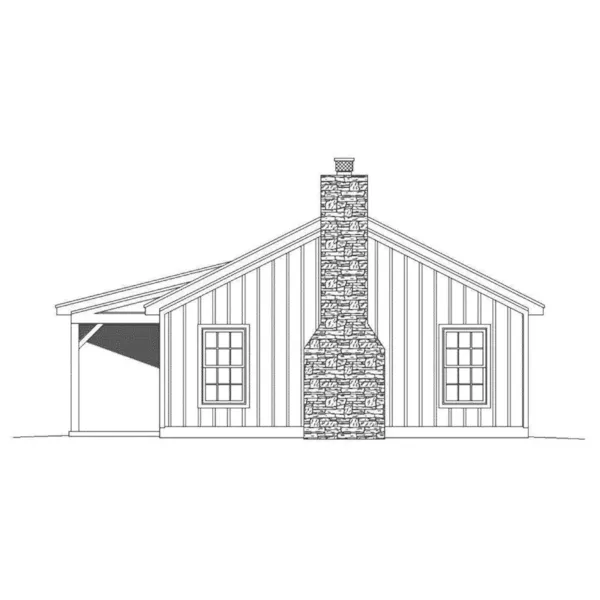 Mountain House Plan Right Elevation - Fairfax Woods Rustic Cabin 141D-0123 - Shop House Plans and More