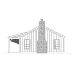 Mountain House Plan Right Elevation - Fairfax Woods Rustic Cabin 141D-0123 - Shop House Plans and More