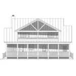 Waterfront House Plan Rear Elevation - Terrwyn Craftsman Cabin 141D-0129 - Shop House Plans and More