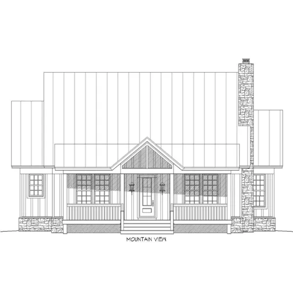 Farmhouse Plan Front of Home - Walter Creek Craftsman Home 141D-0130 - Shop House Plans and More