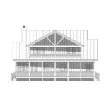 Farmhouse Plan Rear Elevation - Walter Creek Craftsman Home 141D-0130 - Shop House Plans and More