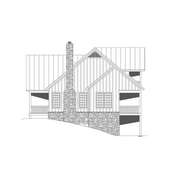 Cabin & Cottage House Plan Left Elevation - Boone Hollow Rustic Home 141D-0132 - Shop House Plans and More