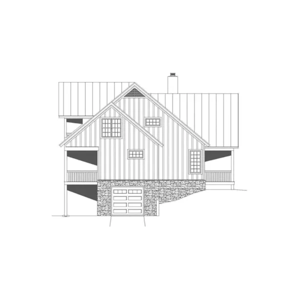 Cabin & Cottage House Plan Right Elevation - Boone Hollow Rustic Home 141D-0132 - Shop House Plans and More