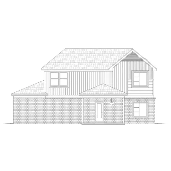 Prairie House Plan Rear Elevation - Jemma Modern Home 141D-0136 - Shop House Plans and More