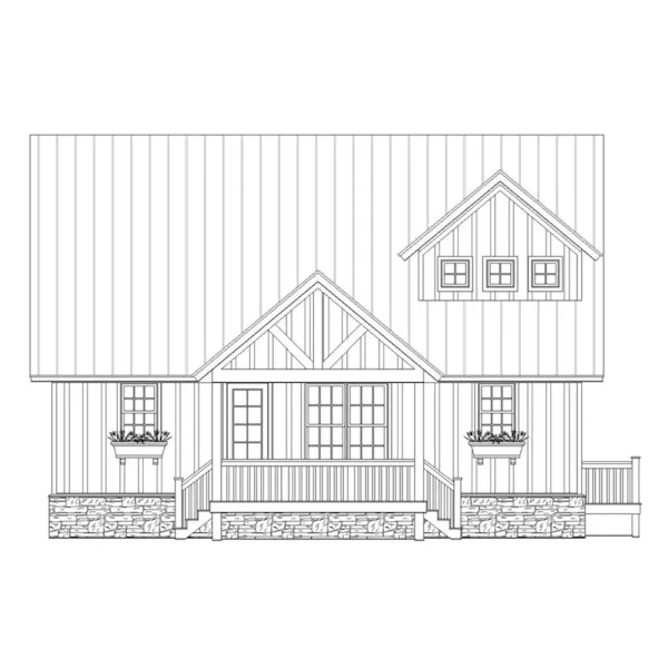 Craftsman House Plan Front of Home - Lucille Creek Craftsman Home 141D-0139 - Shop House Plans and More