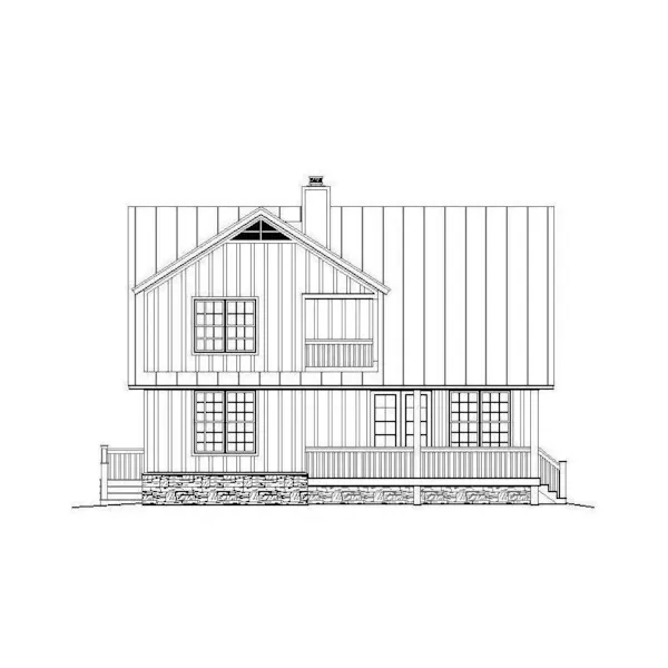 Craftsman House Plan Rear Elevation - Lucille Creek Craftsman Home 141D-0139 - Shop House Plans and More