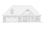 Ranch House Plan Front Elevation - Siegel Ranch Home 141D-0143 - Shop House Plans and More