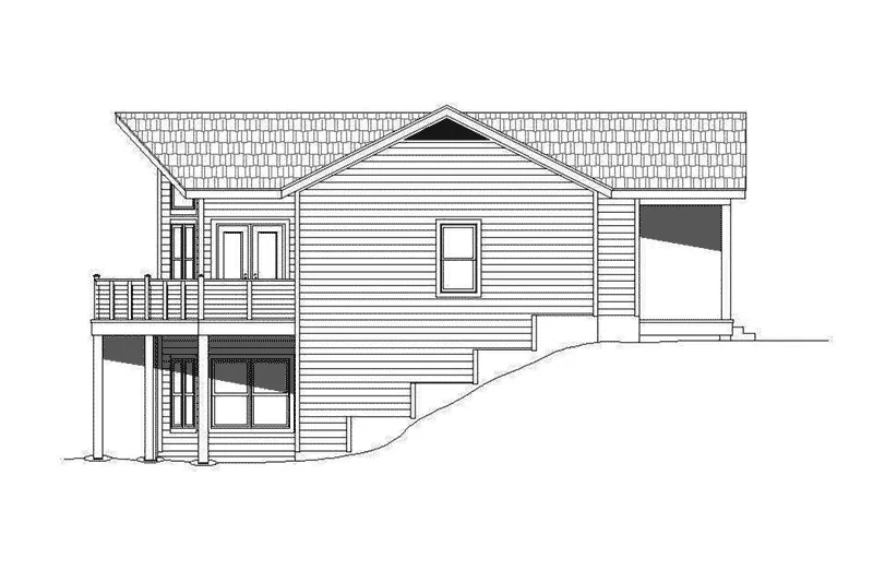 Rustic House Plan Left Elevation - 141D-0144 - Shop House Plans and More