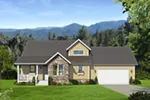Arts & Crafts House Plan Front of Home - Osprey Marsh Craftsman Home 141D-0145 - Shop House Plans and More