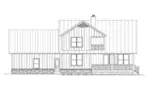 Mountain House Plan Rear Elevation - Osprey Marsh Craftsman Home 141D-0145 - Shop House Plans and More
